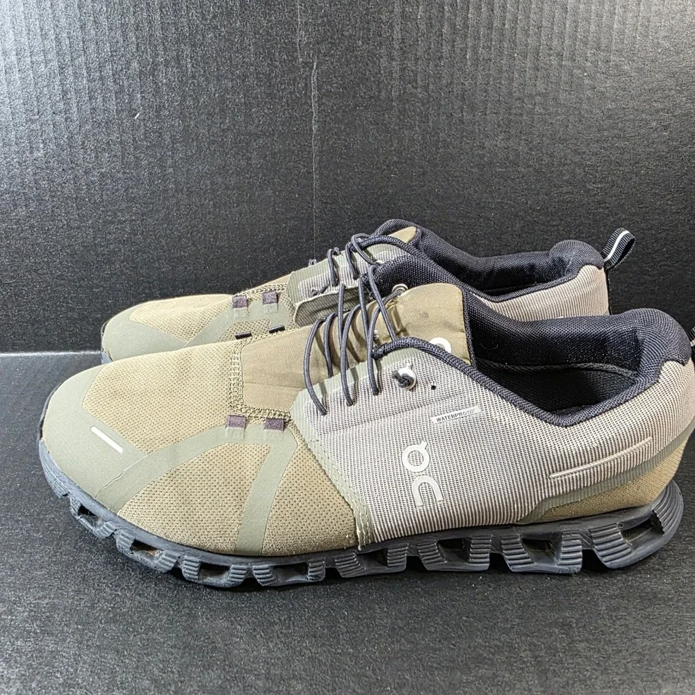 On Cloud Cloudflyer Waterproof Mens Running Shoes Olive Black 59.98840 Size 12